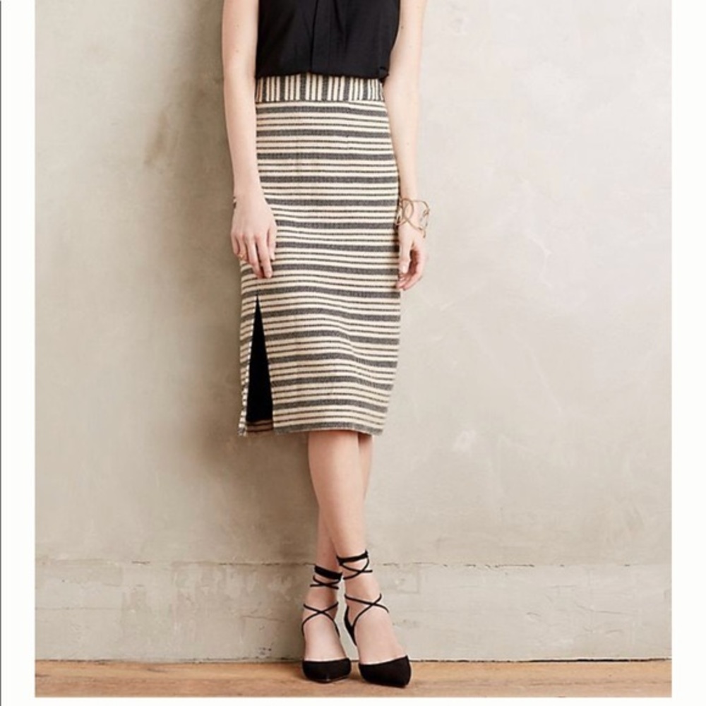 Anthropologie Maeve Marin Striped Skirt